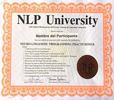 Certificacion Programación Neurolinguistica Colombia